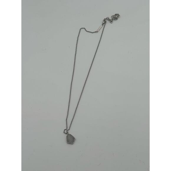 Kendra Scott Cory Silver & Slate Cat’s Eye Pendant Necklace - Picture 1 of 2